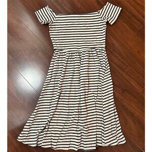 Who What Wear Black & White Stripe Dress